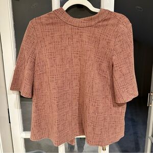 Anthro Women's Brown Top Sz S